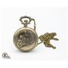 Image 1 : BRAND NEW BRONZE TONE POCKET WATCH WITH SKELETON