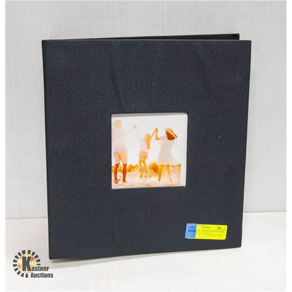 NEW BLACK FABRIC PHOTO ALBUM WITH APPROX 75 SHEETS