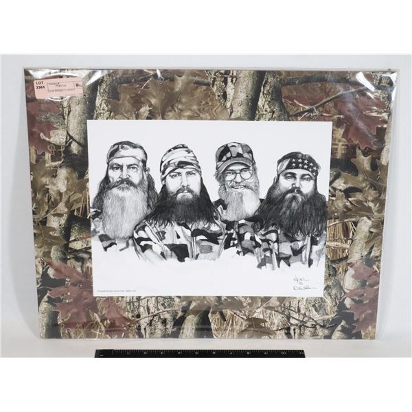 NEW DUCK DYNASTY PRINT APPROX 16  X 20 