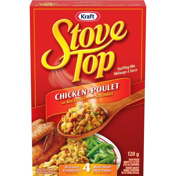 NEW 4 BOXES OF KRAFT STOVE TOP CHICKEN STUFFING