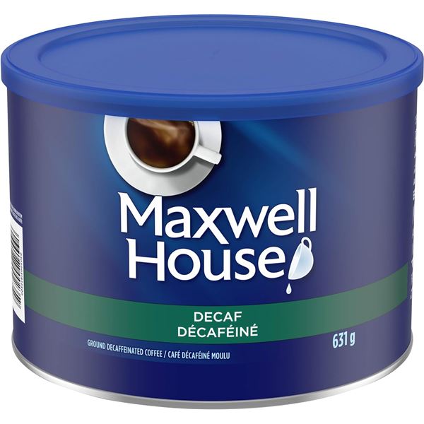 NEW 631G CAN OF MAXWELL HOUSE DECAF GROUND COFFEE