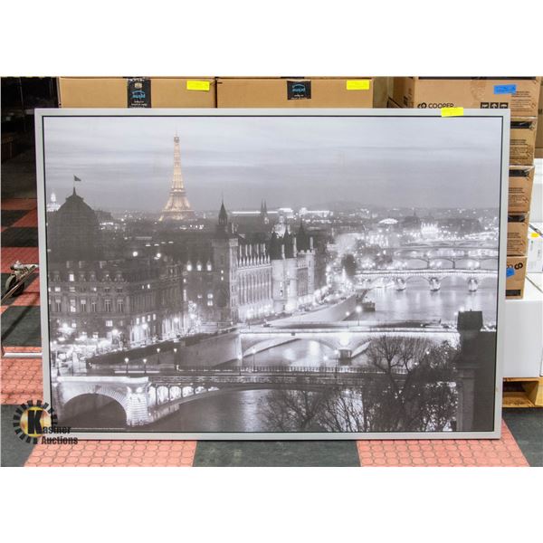  PARIS SKY LINE  REALISM WALL ART HARDBOARD