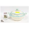 Image 1 : VINTAGE LIDDED SOUP TOURINE LIGHT BLUE TRIM