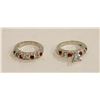 Image 1 : NEW PAIR OF RINGS SIZE 4 + 4.5 IN CLOTH POUCH