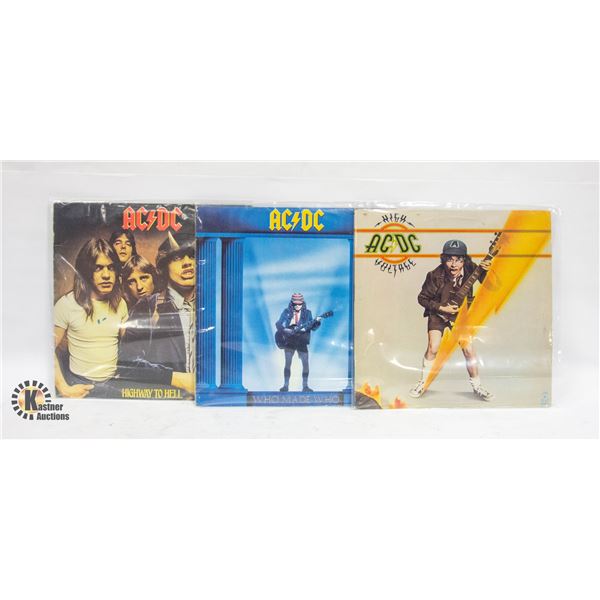 3 X AC/DC RECORDS