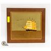 Image 1 : MARQUETRY BOAT AT SEA BY S. KLOTSCH
