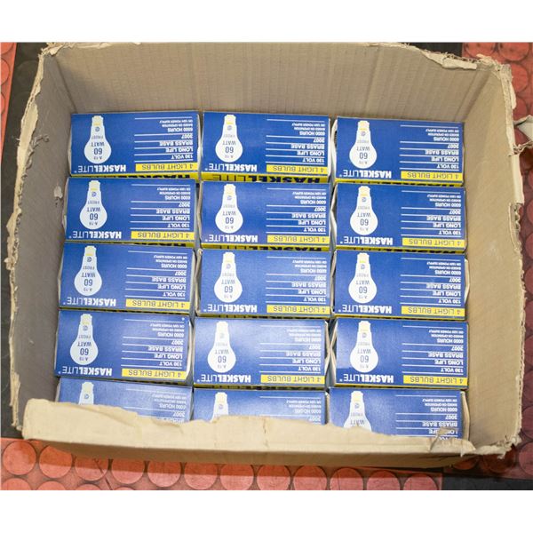 BOX OF 60W LIGHT BULBS