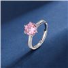 Image 1 : 1 CT GRA CERTIFIED PINK MOISSANITE 925 ST. SILVER
