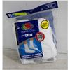 Image 1 : WHITE CREW SOCKS 6-12 SIZE 6-PACK FRUIT OF