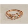 Image 1 : NEW ROSE GOLD PLATED LEAF THEMED CZ