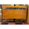 Image 1 : UNUSED WOOD & METAL BED HEADBOARD H-48" L-65.5"