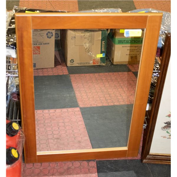 SOLID WOOD MIRROR 30" X 21"