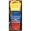 Image 1 : SEVEN PLASTIC STORAGE CRATES