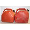 Image 1 : 2 X 20 LITRE GAS CANS COMPLETE WITH ALL PARTS