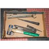 FLAT OF HEAVY DUTY IRON WORK TOOLS INCL.