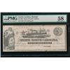 Image 1 : 1862 $5 Raleigh NC Obsolete PMG 58