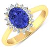 Image 2 : 14KT Yellow Gold 1.41ct Tanzanite and Diamond Ring