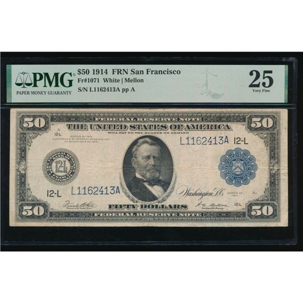 1914 $50 San Francisco FRN PMG 25