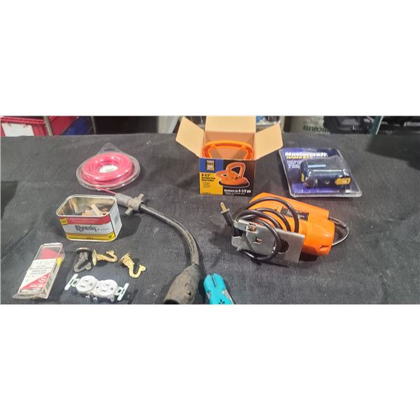 MASTERCRAFT HAWKEYE LASER SELF LEVELING, BLACK AND DECKER JIG SAW, 4 1/2" SUCTION CUP DENT PULLER