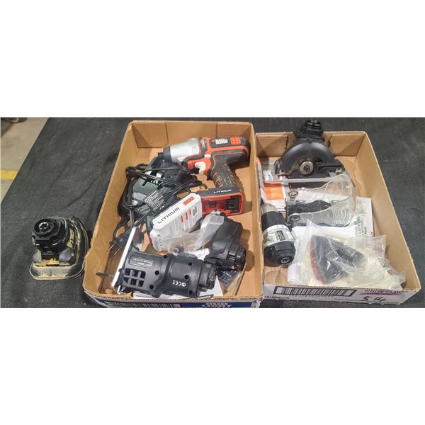 BLACK AND DECKER 20V MATRIX - BATTERY AND MACHINE WORKS - THE MATRIX HAS INTERCHANGABLE HEADS AND CO