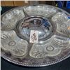 Image 2 : LARGE PARTY PLATTER ON LAZY SUSAN AND STONEWARE DISH