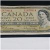 Image 3 : 1954 CANADIAN $20 BILL