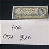 Image 1 : 1954 CANADIAN $20 BILL