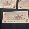 Image 4 : THREE 1986 $2 BILLS