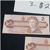 Image 3 : THREE 1986 $2 BILLS