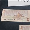 Image 5 : THREE 1986 $2 BILLS