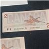 Image 6 : THREE 1986 $2 BILLS