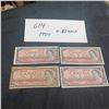 Image 1 : FOUR 1954 $2 BILLS