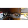 Image 9 : CONTENT OF THREE SHELVES -BAKING TRAYS, TUPPERWARE - SHOPPING BASKET