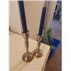 Image 1 : 2 STAINLESS CANDLE HOLDERS