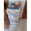 Image 1 : 6 DRAWER PLASTIC CONTAINER WITH CRAFTS CONTENTS AND ON TOP