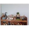 Image 1 : ALL ITEMS AND FIGURINES ON TOP SHELF