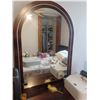 Image 10 : ROSEWOOD TONE QUEEN BEDROOM SUITE C/W HEAD BOARD, NIGHT STAND, DRESSER AND MIRROR