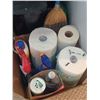 Image 2 : LOT OF CLEANING SUPPLIES, GARBAGE BAGS, PAPER TOWLS, CLEANER ECT