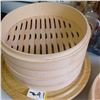 Image 3 : CUTTING BOARD, TURN TABLE, BAMBOO STEAMER ASSORTED OPEN LIQUOR OR WINE BOTTLES USE AT OWN RISK