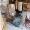 Image 6 : CUTTING BOARD, TURN TABLE, BAMBOO STEAMER ASSORTED OPEN LIQUOR OR WINE BOTTLES USE AT OWN RISK
