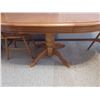 Image 5 : OAK  DINING ROOM TABLE C/W LEAF AND 4 CHAIRS