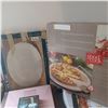 Image 1 : CERAMIC LARGE TURKEY PLATTER AND PIZZA  BAKING STONE WITH STAND