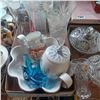 Image 2 : 3 BOXES OF GLASSWARE, CRYSTAL CANDLE HOLDERS ECT