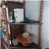 Image 3 : CORNER STAND WITH 5 SHELVES AND CONTENTS