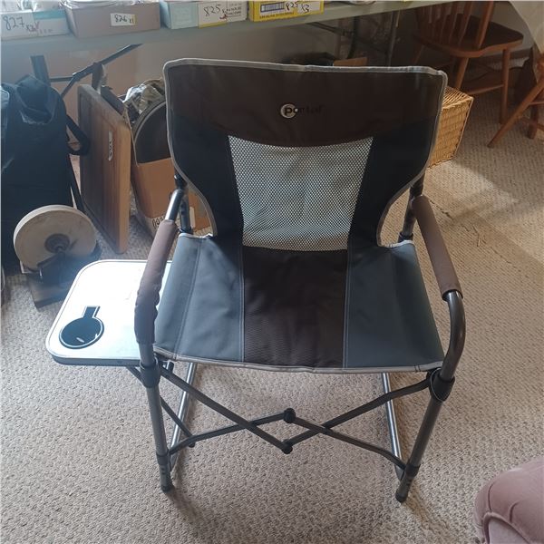 2 HD FOLDING CAMPING CHAIR WITH SIDE TABLES