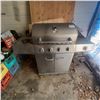 Image 1 : LARGE STAINLESS STEEL  BACKYARD  GRILL C/W SIDE BURNER, 2 PROPANE BOTTLES AND COVER