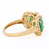 Image 3 : 2.60 ctw Emerald and 0.58 ctw Diamond 14K Yellow Gold Ring