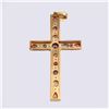 Image 3 : 18K Yellow Gold, Sapphire & Diamond Cross Pendant by Carlo Rici