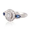 Image 2 : 0.49 ctw Blue Sapphire and 1.63 ctw Diamond 18K White Gold Ring