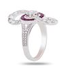Image 3 : 0.26 ctw Diamond and 0.82 ctw Ruby Platinum Ring (1.11 ctw Diamonds)